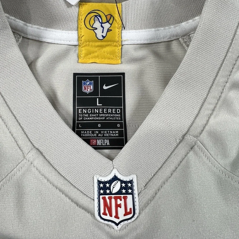 Nike Los Angeles Rams Cooper Kupp #10 NFL Kids Game‎ Jersey Large 14/16 Bone NEW